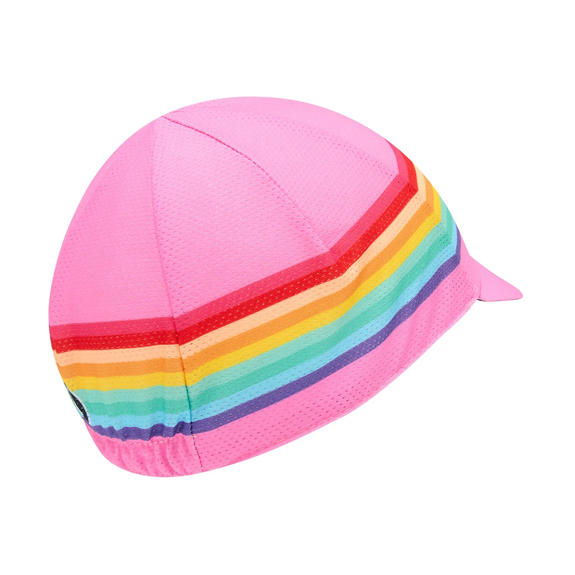 Stolen Goat Arcadia pink and rainbow stripe cycling cap