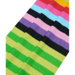 Stolen Goat bright green and rainbow stripe cycling neckwarmer