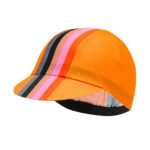 Stolen Goat orange Quadrant cycling cap with central stripe