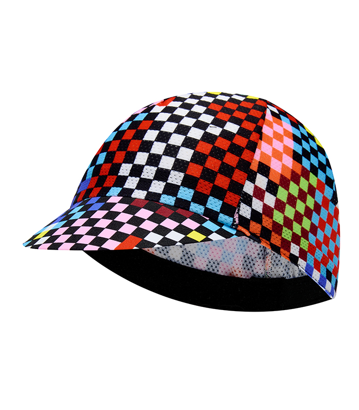 Front view of Skaville cycling cap with peak down