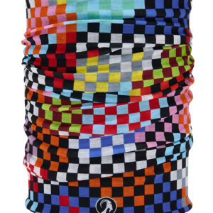skaville multicoloured checkerboard neckwarmer