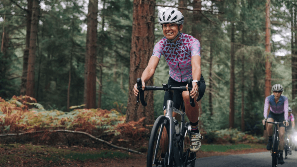 Stolen Goat women's cycling jersey Zulu design. Photo by Jake Baggaley